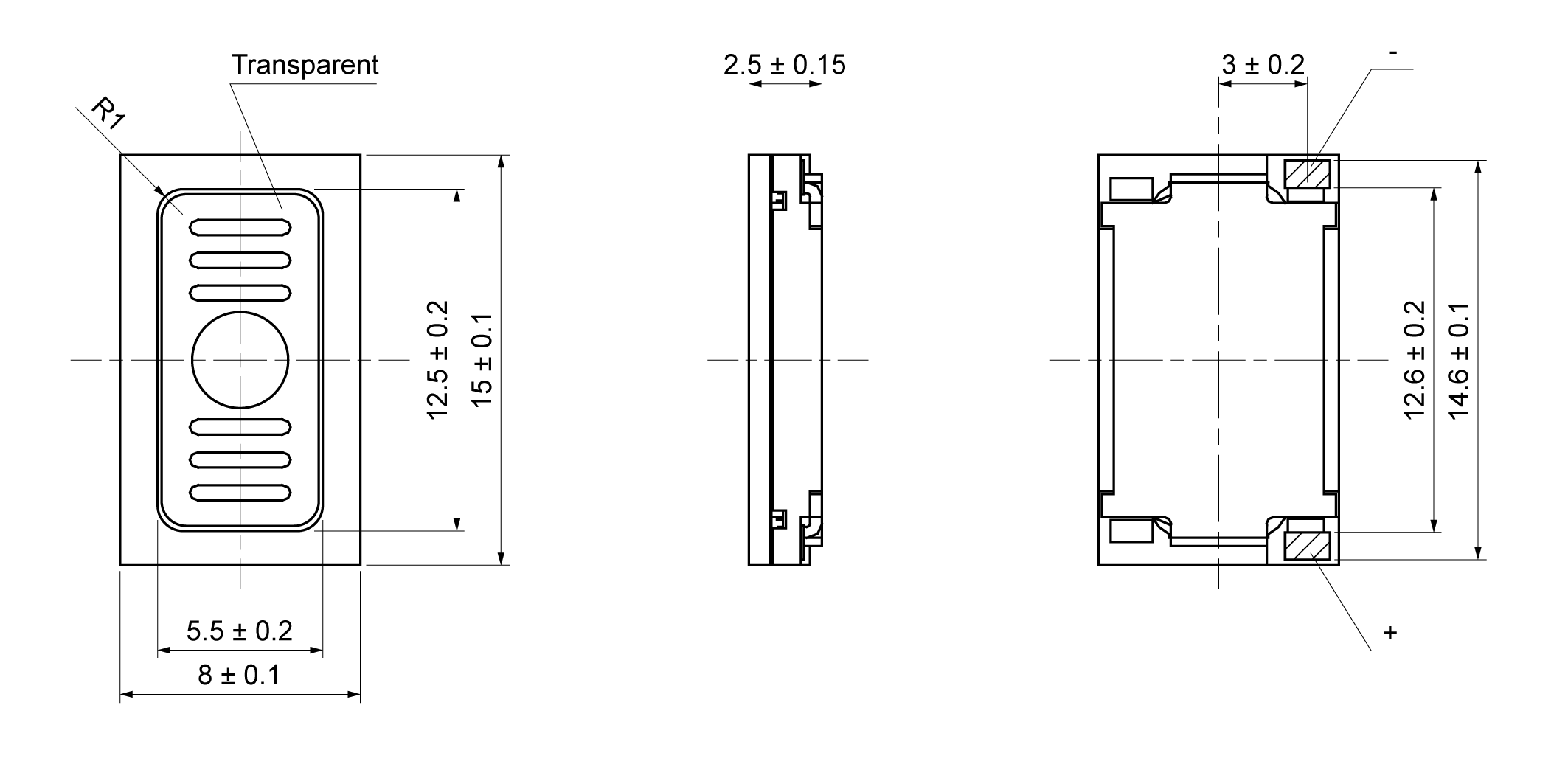 OSR1508E-2.5T0.7W6A Mechanical Drawing